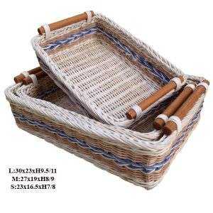115531 Set of 3 Rattan Storage Baskets